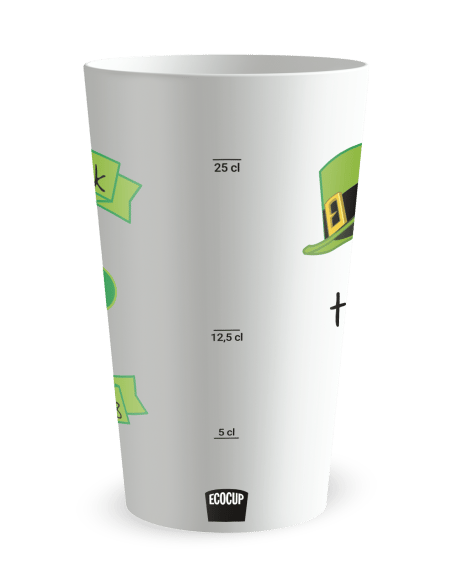 Gobelet blanc Graduation - Fête Saint Patrick - Ecocup