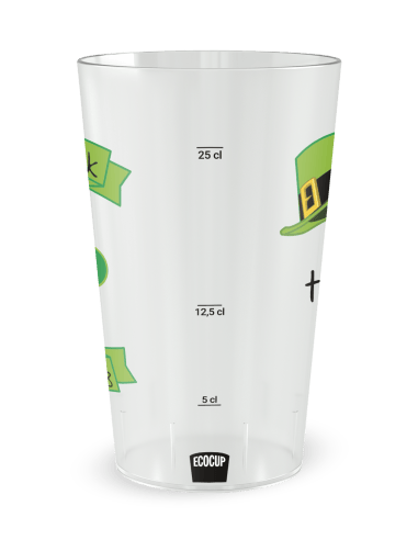 Gobelet transparent Graduation - Fête Saint Patrick - Ecocup
