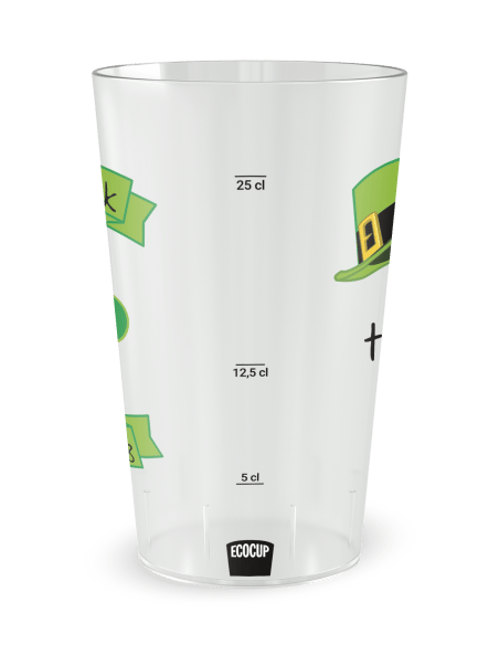 Gobelet transparent Graduation - Fête Saint Patrick - Ecocup