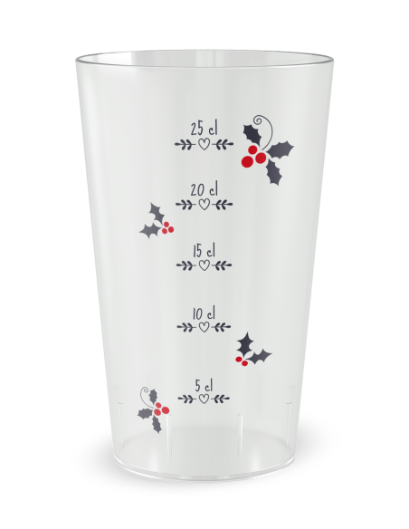 Gobelet transparent Graduation - Sapin de Noël - Ecocup