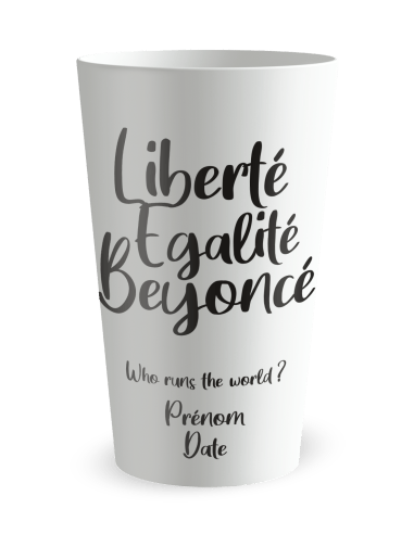 Gobelet blanc de face - Beyoncé - Ecocup