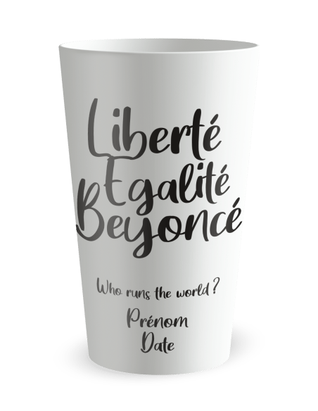 Gobelet blanc de face - Beyoncé - Ecocup