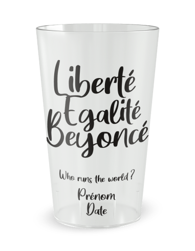 Gobelet transparent de face - Beyoncé - Ecocup