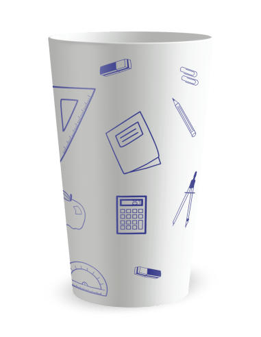 Gobelet blanc de coté - école fournitures - Ecocup