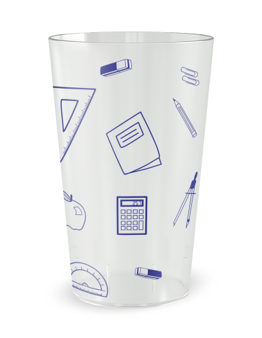 Gobelet transparent de coté- école fournitures - Ecocup