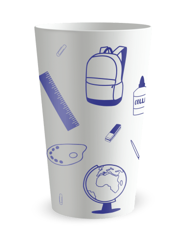 Gobelet blanc de dos- école fournitures - Ecocup