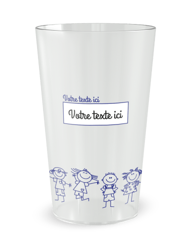 Gobelet transparent - Prénom - ronde enfants - Ecocup