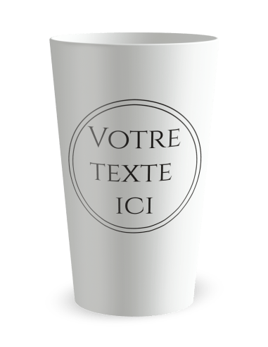 Gobelet blanc de face - carte de visite - Ecocup