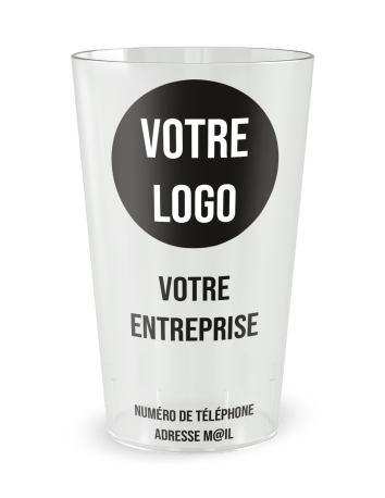 Gobelet blanc de face - carte de visite minimaliste - Ecocup 2