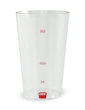Gobelet transparent de face - blason et couronne - Ecocup 2