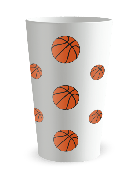 Gobelet blanc de dos - Ecocup basketball - Ecocup