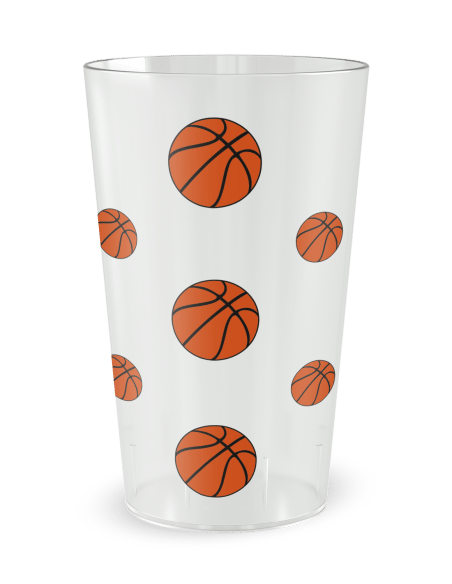 Gobelet transparent de dos - Ecocup basketball - Ecocup