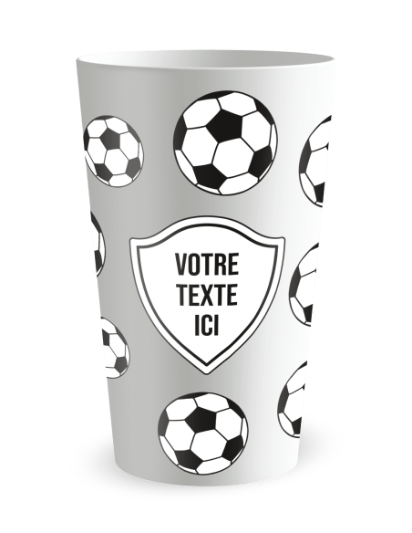 Gobelet blanc de face - football - Ecocup