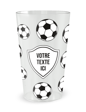 Gobelet transparent de face - football - Ecocup
