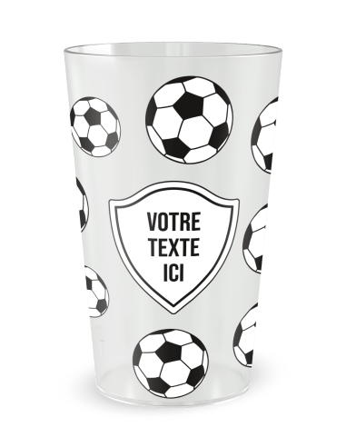 Gobelet transparent de face - football - Ecocup