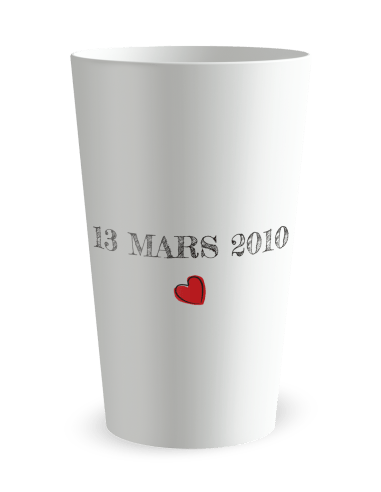 Gobelet blanc de dos - mariage anniversaire - Ecocup