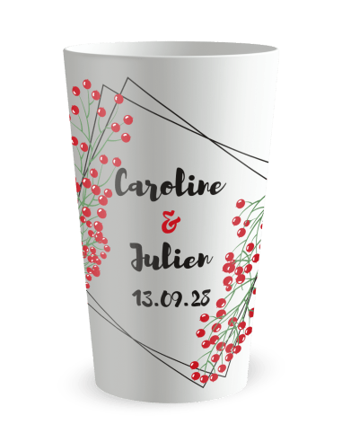 Gobelet personnalisé Mariage Cadre Baies - ECO 30 | Ecocup