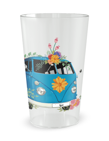 Gobelet transparent de face - Mariage Combi - Ecocup