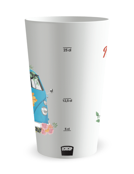 Gobelet blanc Graduation - Mariage Combi - Ecocup