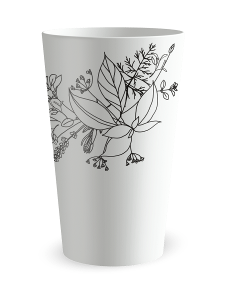 Gobelet blanc de face - mariage composition - Ecocup