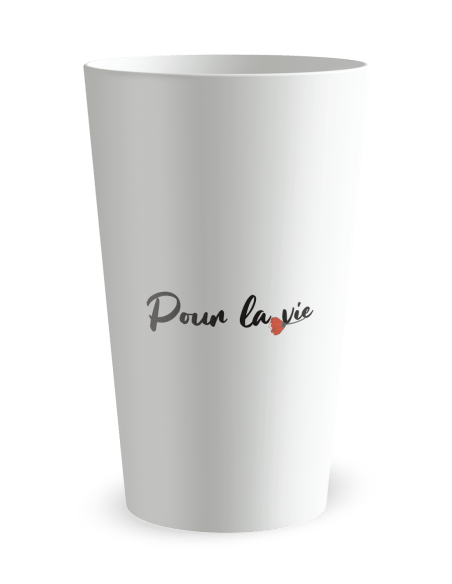 Gobelet blanc - Prénom - mariage coquelicot - Ecocup
