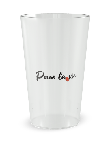 Gobelet transparent - Prénom - mariage coquelicot - Ecocup