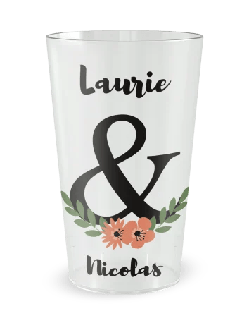Gobelet transparent - Prénom - mariage date - Ecocup