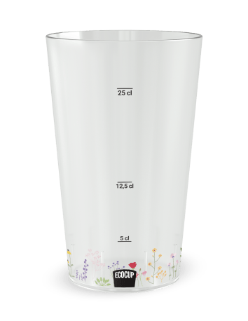 Gobelet transparent - Prénom - mariage fleurs des champs - Ecocup 2
