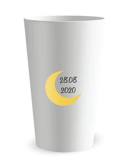 Gobelet blanc de dos - mariage marocain - Ecocup