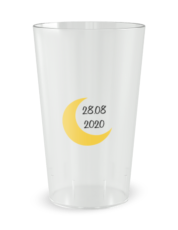 Gobelet transparent de face - mariage marocain - Ecocup 2