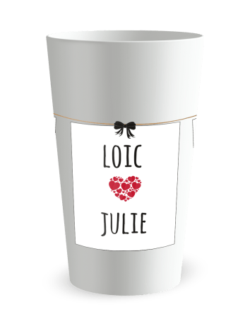 Gobelet transparent de face - mariage photo guirlande - Ecocup 2