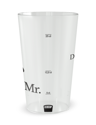 Gobelet transparent Graduation - mariage mister and mister - Ecocup