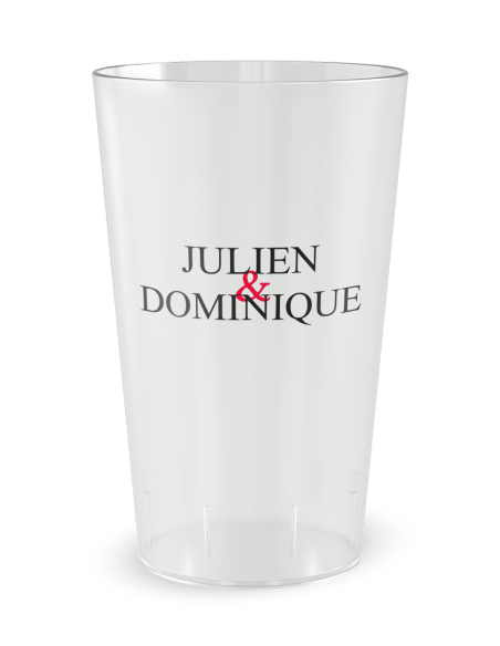 Gobelet transparent prénom - mariage mister and mister - Ecocup