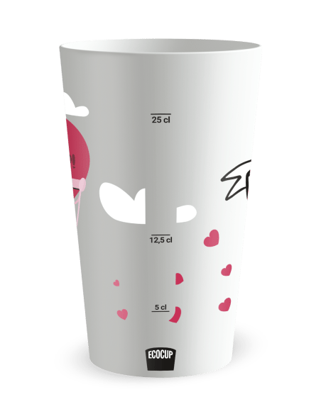 Gobelet blanc Graduation - mariage voyage montgolfière - Ecocup