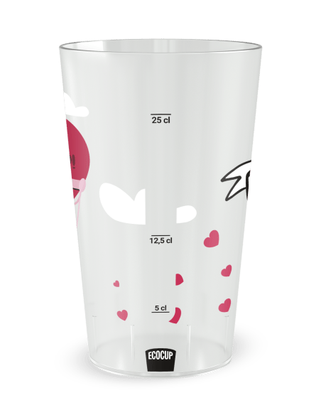 Gobelet transparent Graduation - mariage voyage montgolfière - Ecocup