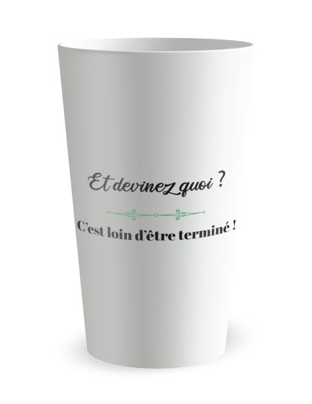 Gobelet blanc de dos - mariage noces amour - Ecocup