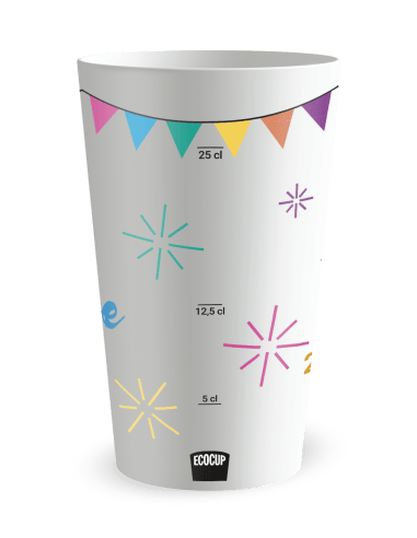 Gobelet blanc Graduation - mariage oui festif - Ecocup