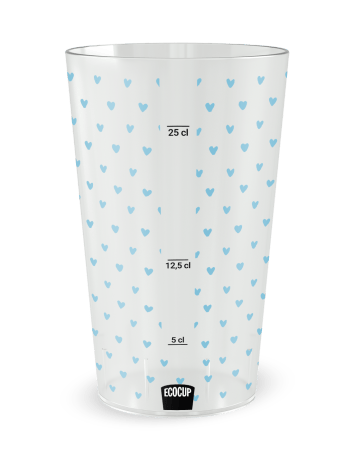 Gobelet transparent - Prénom - mariage petits coeurs - Ecocup 2