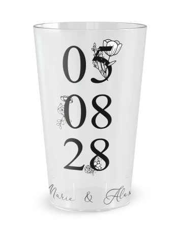 Gobelet transparent Graduation - mariage romantique chic - Ecocup