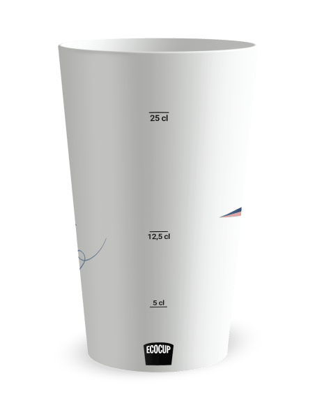 Gobelet blanc Graduation - mariage rose des vents - Ecocup
