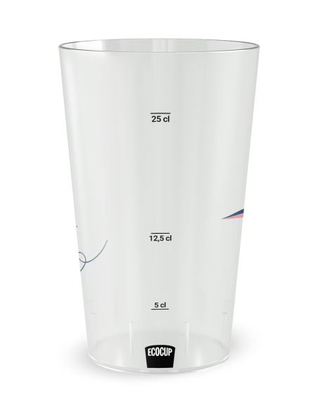 Gobelet transparent Graduation - mariage rose des vents - Ecocup