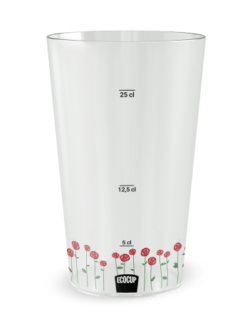 Gobelet transparent - Prénom - mariage roses - Ecocup 2