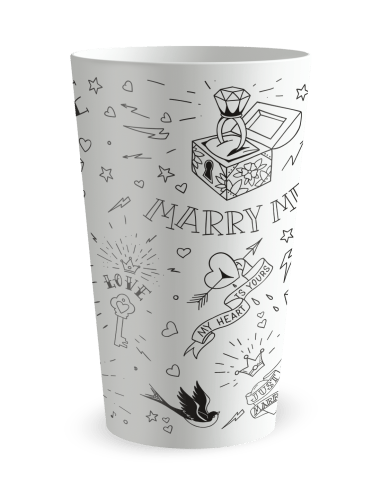 Gobelet blanc Graduation - mariage tatouages - Ecocup