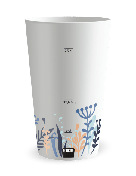 Gobelet blanc Graduation - mariage herbes hautes - Ecocup
