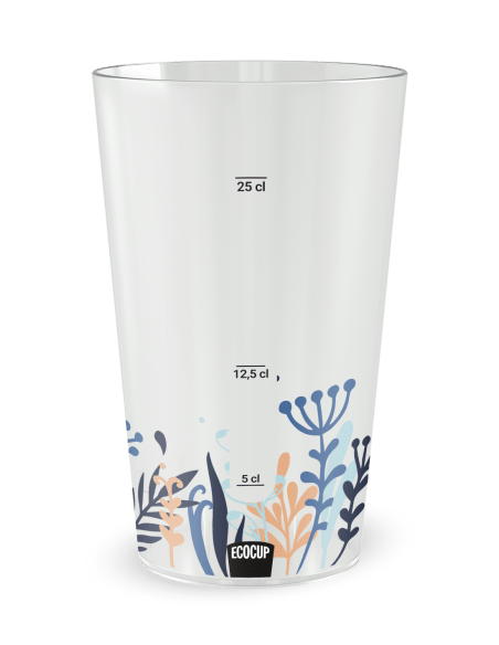 Gobelet transparent Graduation - mariage herbes hautes - Ecocup