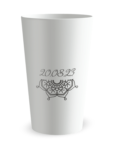 Gobelet blanc de dos - mariage oriental henné - Ecocup
