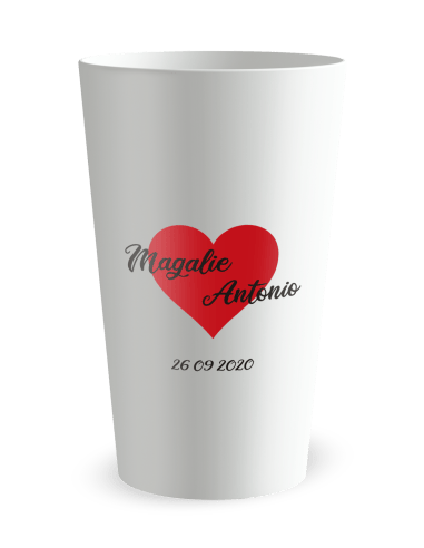 Gobelet blanc de dos - mariage humour - Ecocup