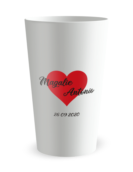 Gobelet blanc de dos - mariage humour - Ecocup