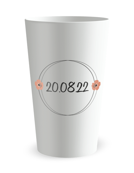 Gobelet blanc de dos - mariage bois cerf - Ecocup