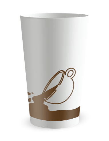 Gobelet blanc de coté - Café - Ecocup